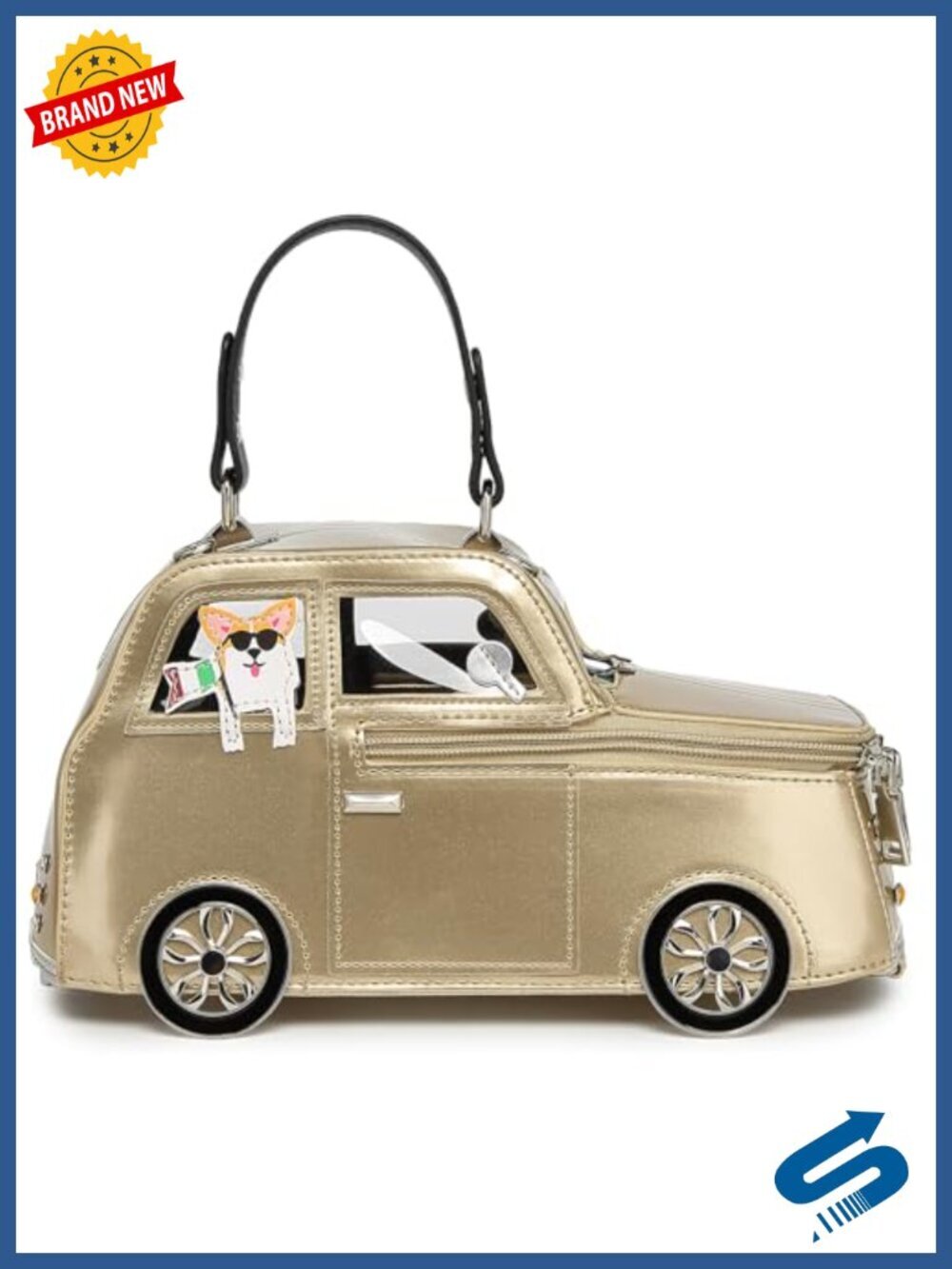 Novelty Car Shape PU Leather Crossbody Shoulder Bag Handbag Purse